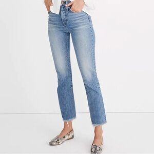Madewell Perfect Vintage raw hem jeans size 27